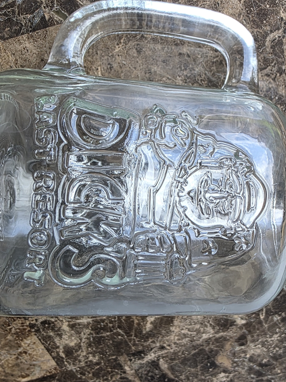 Clear Glass DICKS LAST RESORT Mason Jar Mug with Handle - Home Dining - Picture 2 of 6